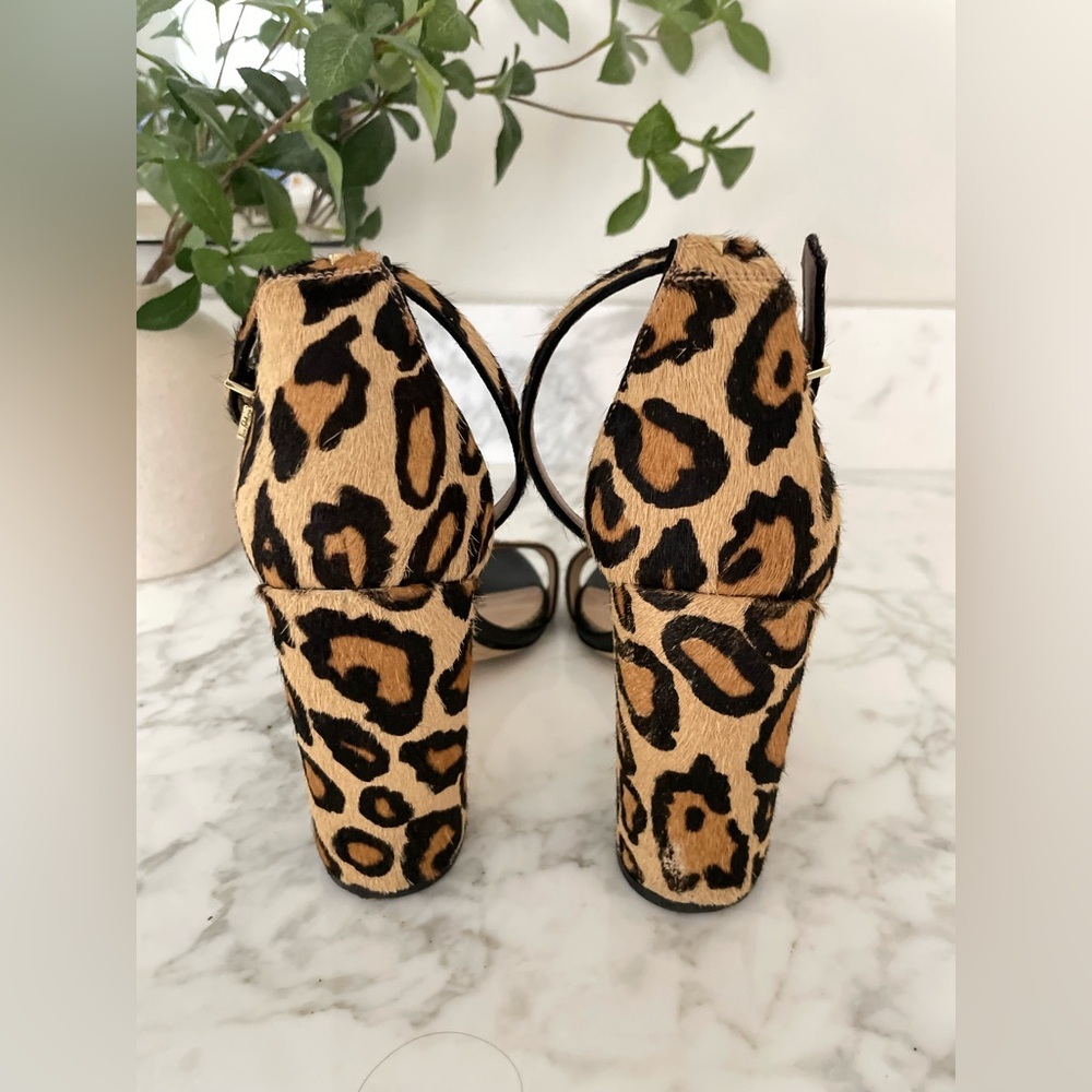 Sam Edelman Yaro Block Heel Cheetah Leapard Print Y2K Chunky Heels Size 8 - Picture 4 of 6